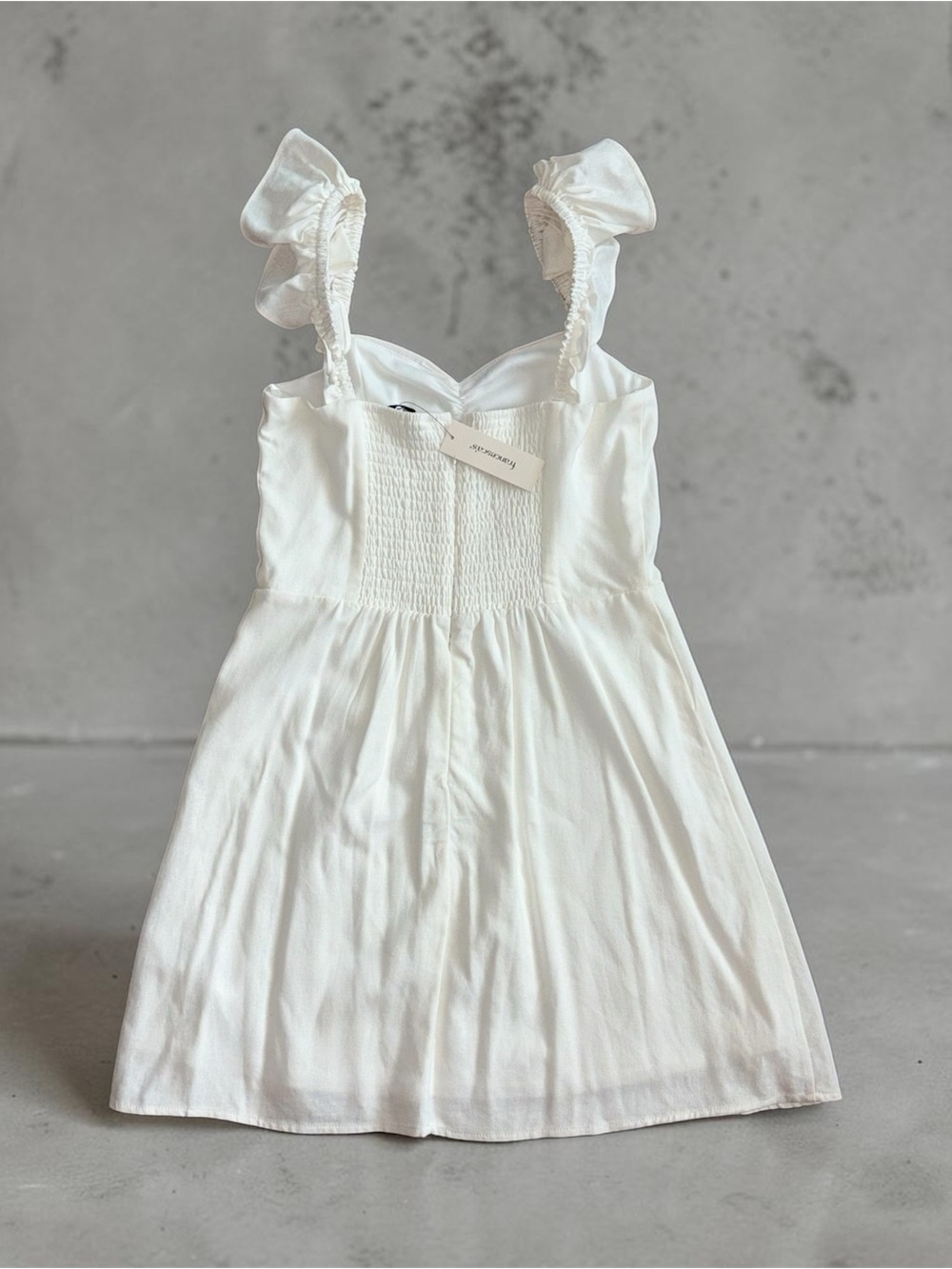 Francesca's White Textured Strap Dress - Picture 2 of 3